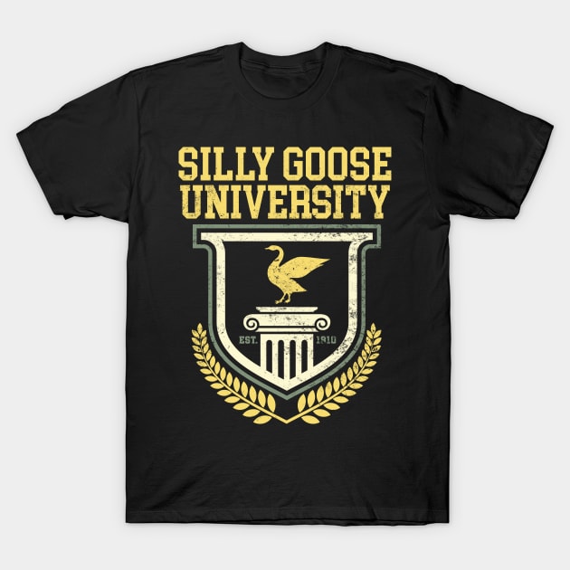 Silly Goose University: Funny College Logo T-Shirt by TwistedCharm